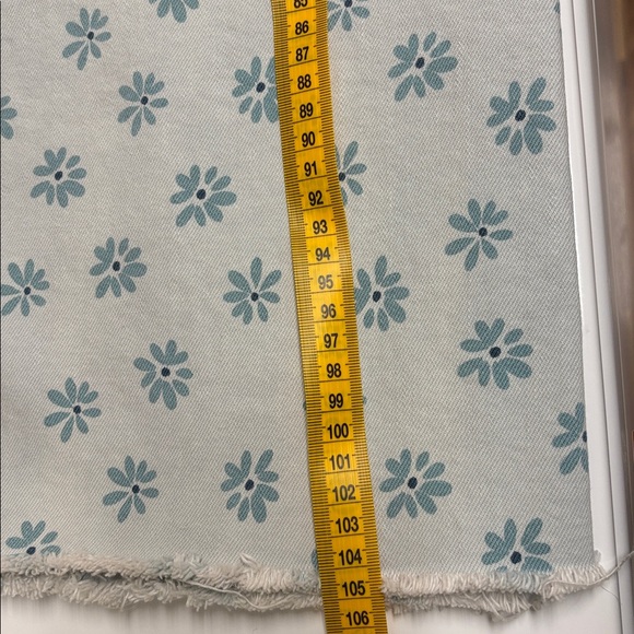 Zara Light Blue Floral Wide Leg Jeans Size 6 - Picture 7 of 9